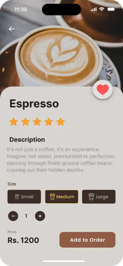 Coffee Mobile App Coffee Category Layout 2